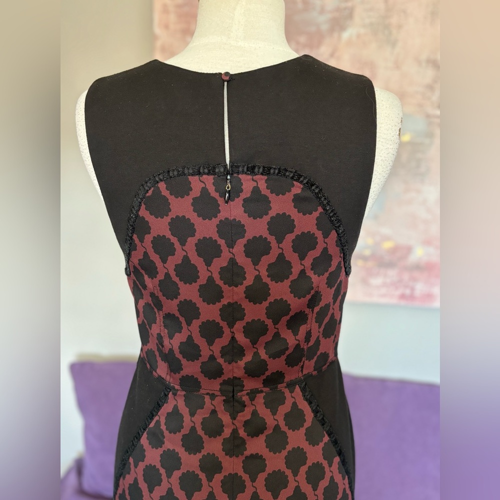 Rachel Roy Women's Dark Red and Black‎ Dress with Zipper Feature Size 8 - Picture 9 of 14